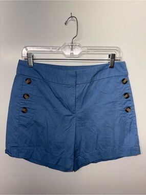 LOFT Blue Button-Accent Women's Shorts